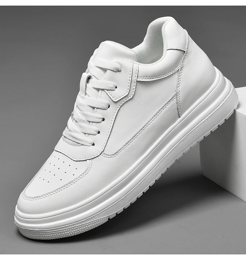 High Quality Men Sneakers Elevator Shoes for Men Fashion Casual Shoes Comfortable Leather Sports Shoes Height Increase 6/8/10cm