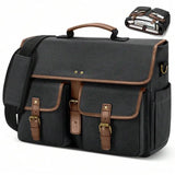 Messenger Bag Men Canvas 15.6 Inch Computer Laptop Bag Waterpfoof Satchel Bags For Men Work Office