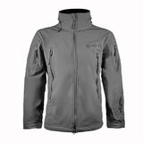 Outdoor Tactical Jacket Men's Stand-up Collar Plush Thickened Soft Shell Jacket Winter Windproof Waterproof Camouflage Coat
