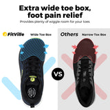 FitVille Wide Toe Box Shoes for Men Cushioned Well Extra Wide Width Shoes Non Slip Wide Lightweight Breathable Running Shoes