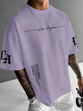 The 2025 summer new men's T-shirt is a casual and fashionable outdoor simple men's top with letter prints