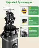 Slow Masticating Juicer for Whole Fruits and Vegetables, High Yield, Easy Clean, Gray