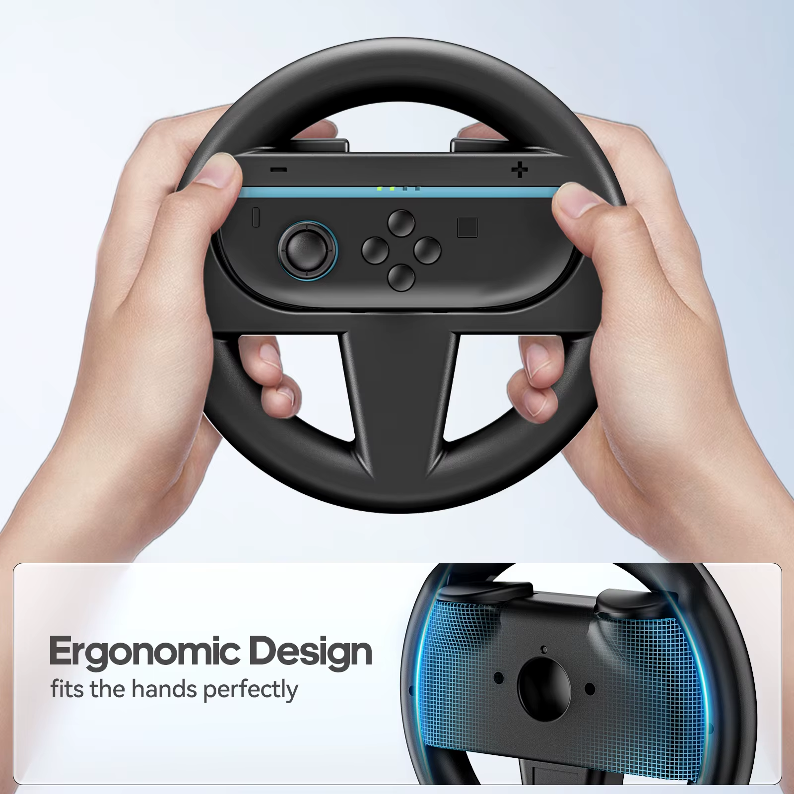 Steering Wheel for N-Switch 2 Joycon (2025), for Switch 2 Racing Wheel for NS2 Racing Games Accessories with Ergonomic Design