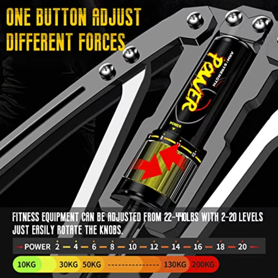 Twister Arm Exerciser - Adjustable 22-440Lbs Hydraulic Power Home Chest Expander Shoulder Muscle Training Fitness Equipment Arm