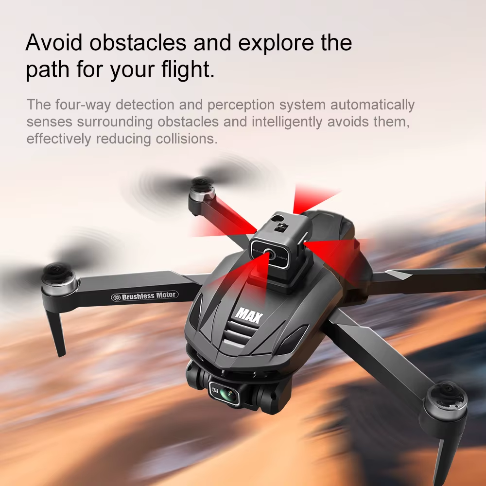 V168 Max Mini Drone Screen Ccontrol 8K HD Dual Cameras Remote 5G WIFI FPV Remote Control Portable Obstacle Avoidance Drone