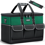 WINHUINT 19-Inch Wide Mouth Tool Organizer Bag with 6 Interior and 8 Exterior Pockets, Made from Durable 600 Denier Fabric