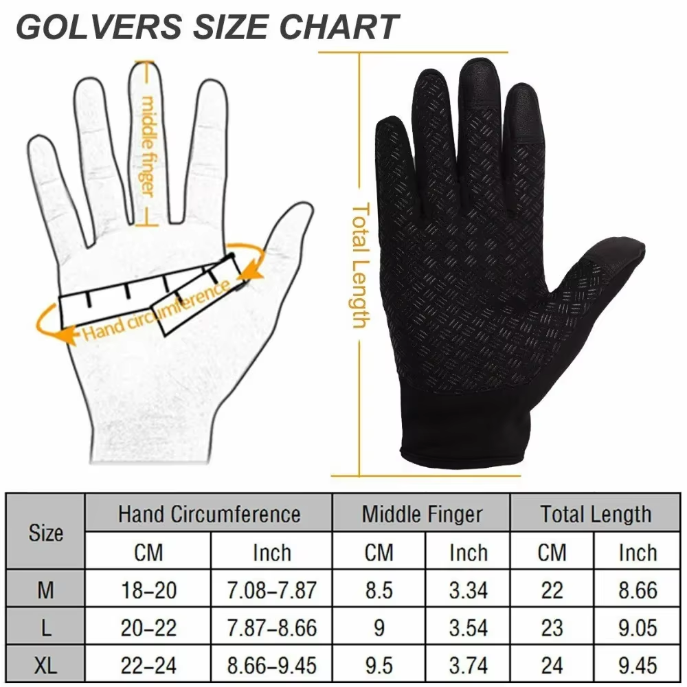 Winter Gloves Touch Screen Windproof Thermal Gloves for Cold Weather Sports Men Women Outdoor Cycling Motorcycle Non-Slip Gloves