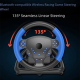 Wireless Racing Steering Wheel for PS4 / PC / Android / Ios / Smart TV Game Controller Accessories