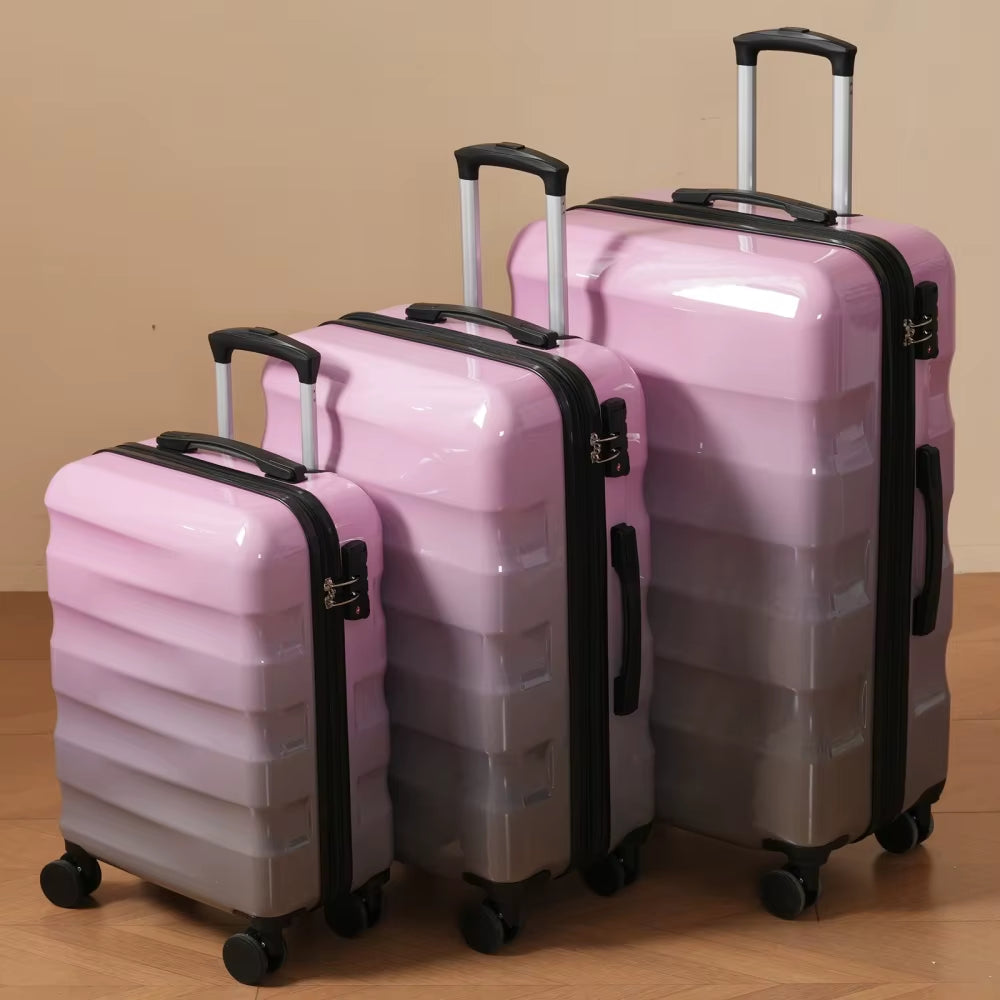 20"Carry-On Luggage with Cup Holder–Lightweight Glossy Hardshell Suitcases with Spinner Wheels TSA Lock Airline Approved
