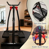 Foldable Air Walking Elliptical Machine for Home Gym - Low-Impact Cardio Trainer with LCD Monitor Extended Stride Non-Slip Peda