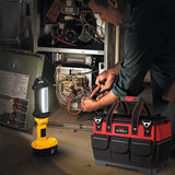 Delixi Professional Electric Tool Storage Bag with Wide Mouth Opening and Durable ABS Hard Molded Base, Ideal for Electricians, Plumbers, and Homeowners