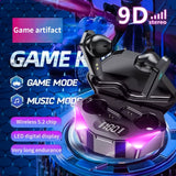 Wireless Bluetooth Headphones with LED Battery Display and Charger Case HIFI Sound Quality Music Game Sports Headphone