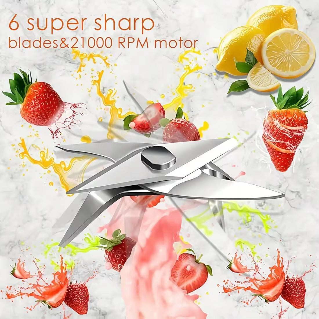 450Ml Portable Juicer Blender 45W Smoothie Maker with Juice Cup Fruit Veggie Ice Crusher Gym-To-Kitchen Gift