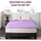 3 Inch Queen Size Memory Foam Mattress Topper with Lavender Scent and Pure Relief, 60X80