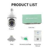 Wifi IP Camera Bulb Cam 1080P Wireless Baby Monitor AI Tracking Security Video Surveillance Pet Cam Indoor