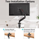 GMK914 Single Monitor Mount Stand Gas Spring Adjustable Arms with VESA 75/100Mm, 13-32 Inch Screen Compatibility