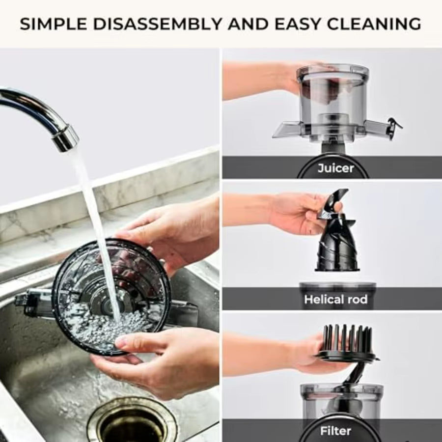 Cold Press Juicer Machine with 5.3 Feed Chute 50Oz Ccity 300W Slow Masticating Extractor for Whole Fruits and Vegetables Automa