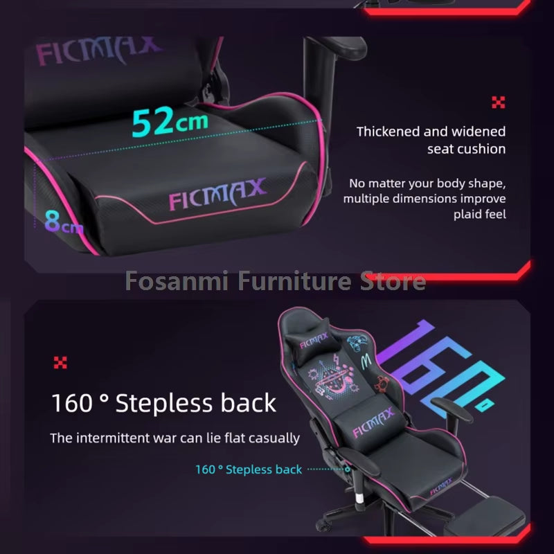 Stylish Graffiti Gaming Chair with Lumbar Support Adjustable Gamer Computer Swivel Chair for Home Office Ergonomic Desk PC Chair
