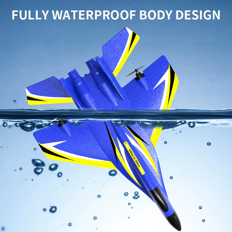 Dwi RC Foam Aircraft Plane 2.4G Radio Control Glider Remote Control Fighter Cool Lighting Plane Glider Airplane Foam Boy Toy Gif