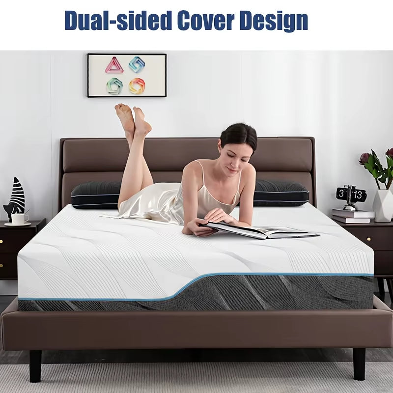 Queen Size Mattress, 8/10 Inch Medium Firm - Extra Firm Dual Sides Flippable Mattress for Back Pain Relief