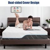 Queen Size Mattress, 8/10 Inch Medium Firm - Extra Firm Dual Sides Flippable Mattress for Back Pain Relief