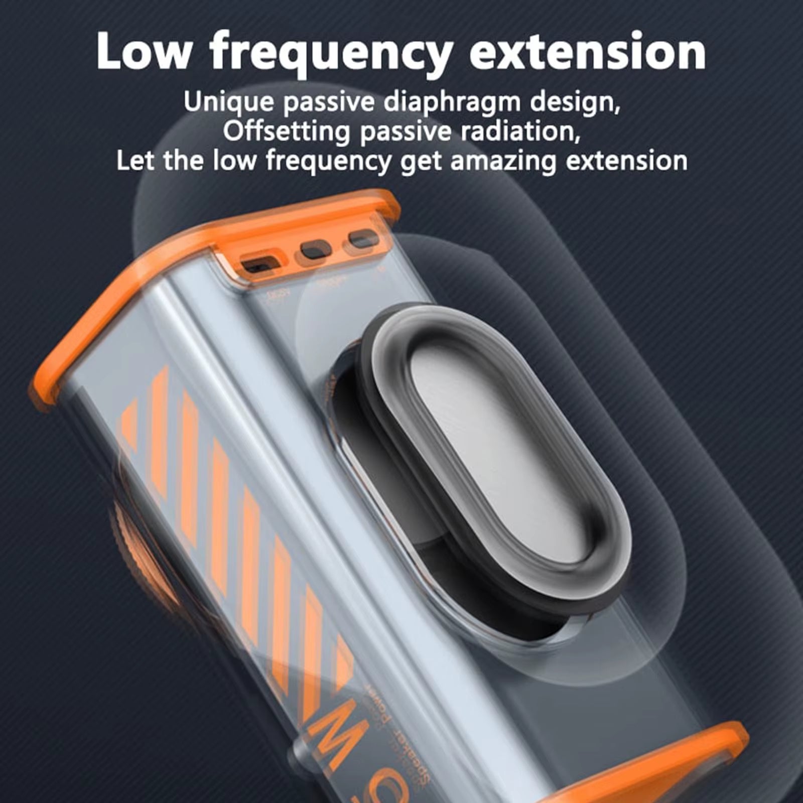 K07 Transparent Mecha Wireless Speaker Bluetooth-Compatible 5.0 600Mah Portable Speaker Built-In MIC 3 LED Light Modes