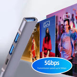 5Gbps 4 Ports USB 3.0 HUB TYPE-C HUB Multi USB Splitter Type-C High Data Transmission USB 3.0 OTG Adapter for Computer Macbook