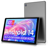 Android 14 Tablet - 10-Inch Display, Quad-Core Processor, 5G Wi-Fi, 4GB RAM, 32GB Storage, 1280x800 Resolution, 6000mAh Battery
