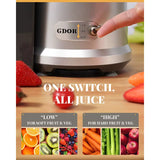 Powerful 1200W Juicer Machine, 3.2 Wide Chute, Titaniumenhanced Blade, Heavyduty Copper Motor, Dual Speed Centrifugal Juice Extr