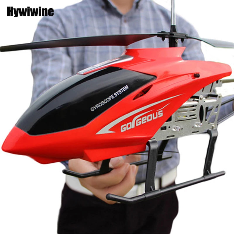 Rc Helicopter with Remote Control Extra Durable Big Plane Toy for Kids Drone Model Outdoor 3.5CH 80Cm Aircraft Large Helicoptero