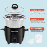 10-Cup Electric Rice Cooker with 304 Stainless Steel Inner Pot for Soups, Stews, Porridges, Grains