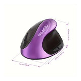 Ergonomic Mousecordless Mouse with 6 Buttons for Laptopsdesktop Mac Book Small Mouse (Purple)