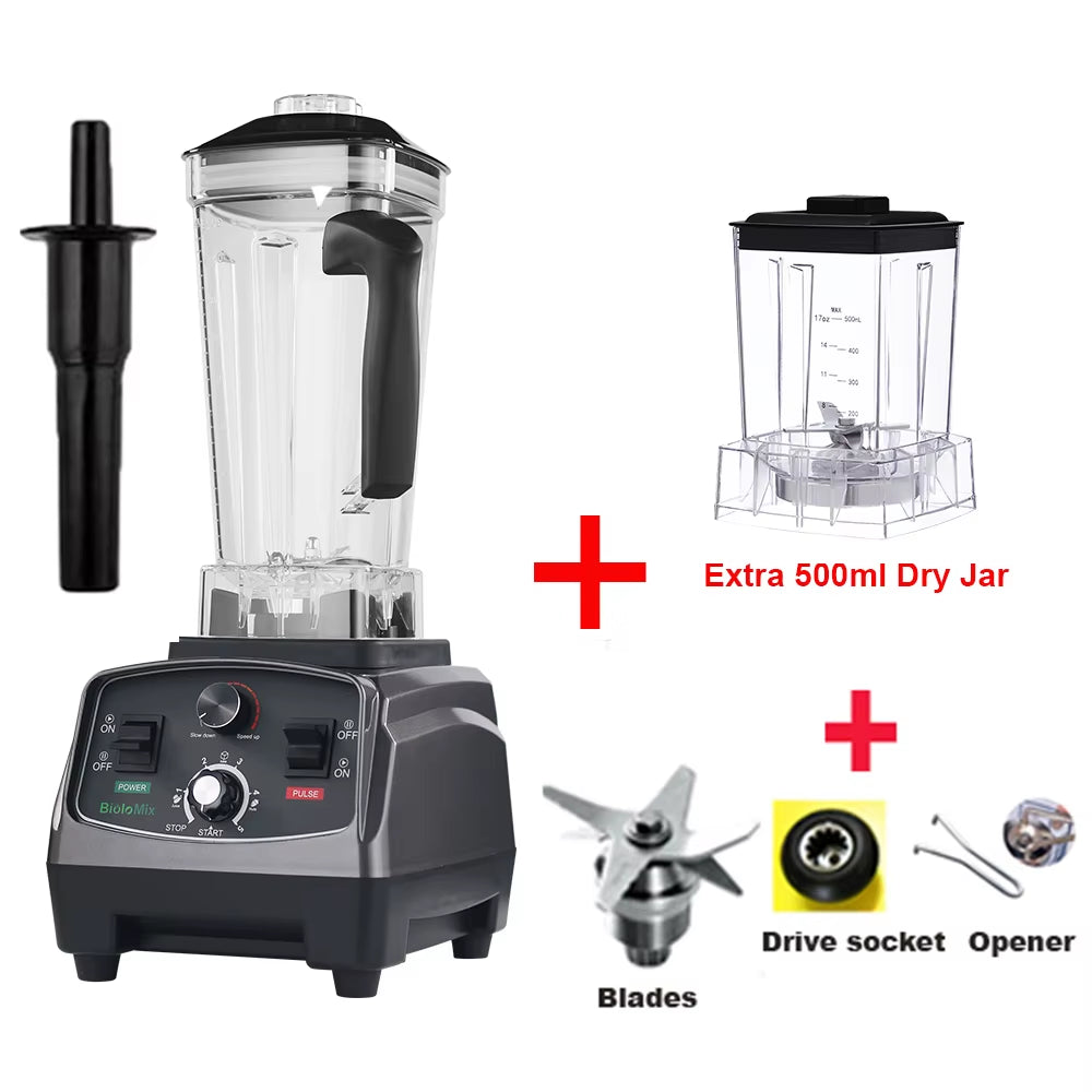 3HP 2200W Heavy Duty Commercial Grade Timer Blender Mixer Juicer Fruit Food Processor Ice Smoothies BPA Free 2L Jar