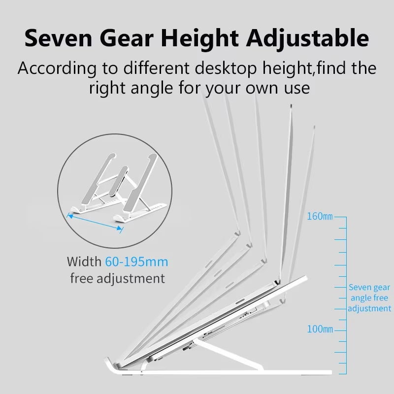 Portable Laptop Stand Foldable Support Base Notebook Stand for Macbook Pro Lapdesk PC Computer Laptop Holder Cooling Pad Riser