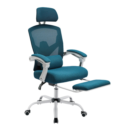 Ergonomic High-Back Mesh Rocking Gaming Chair with Lumbar Support and Swivel Function for Home Office