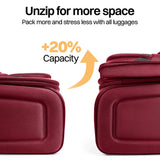 Softside Luggage Expandable 3 Piece Set Suitcase Upright Spinner Softshell Lightweight Luggage Travel Set 20Inch 24Inch 28Inch