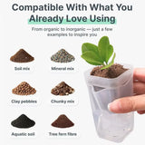 Transparent Flower Plant Pot Self Watering Planter Drainage Holes Seedling Propagation Container Household Garden Accessories