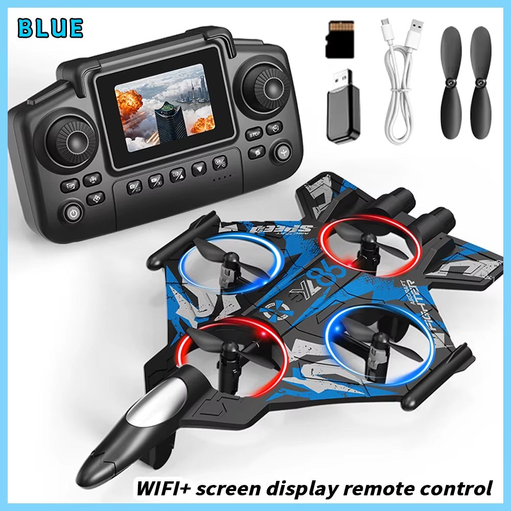 YL86 RC Plane Helicopter Three Speed Switching Aircraft Rolling at 360 °Fighter Hover at Fixed Height RC Drone Toys