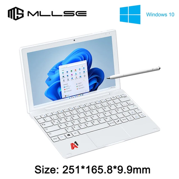 10.1 Inch 2 in 1 Tablet PC Intel Pentium N5030 Quad Core 8GB DDR4 128GB SSD HD 1920X1200 IPS Screen GPU Windows 10 Laptop