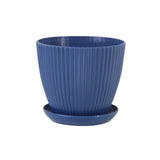 Flower Pot round Planters Succulents Plant Pot with Tray Office Desktop Balcony Home Garden Decoration Outdoor Potted 5 Sizes