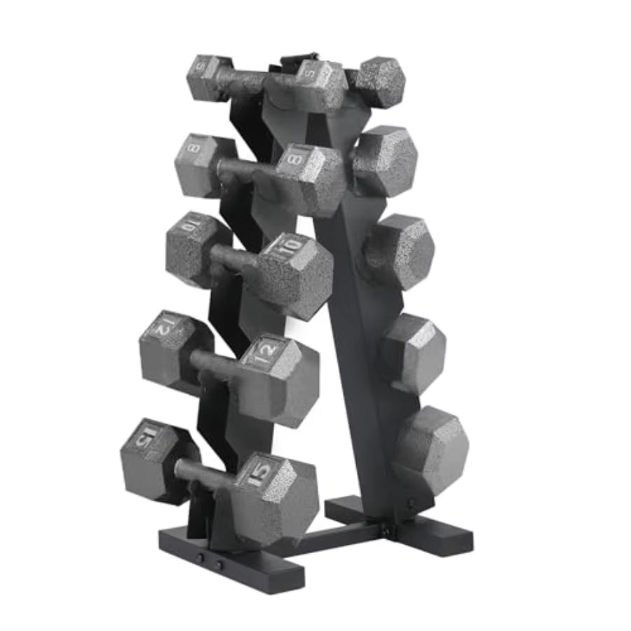 Hexagonal Dumbbell Weights Set for Home Gym Portable Fitness Training Dumbbells in Black Adjustable Resistance for Strength Wor
