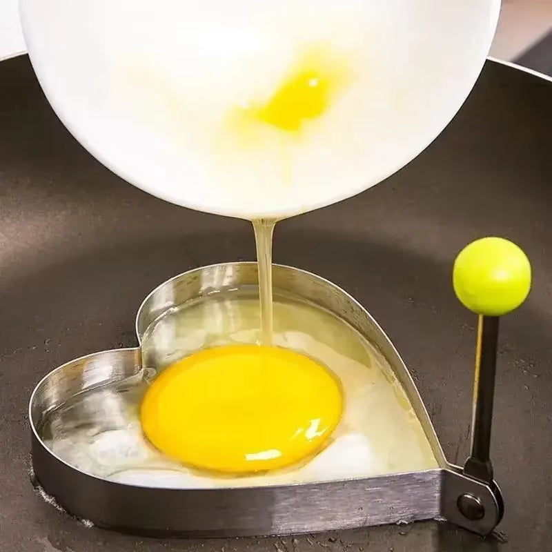 New Stainless Steel Fried Egg Mold Heart Pancake Maker Breakfast Baking Omelette Rings Cooking Tools Kitchen Accessories Gadget