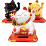 1Pc Mini Fortune Cat Figurine, Waving Hand Feng Shui Cat Decoration Home, Car Ornament, Holiday Gift, Home Decoration