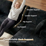 Oversized L Shaped Couch with Chaise, Minimalist Compressed Boneless Couch No Assembly Required, Modular Cloud Sectional Sofa Fo