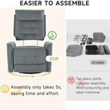 Swivel Rocker Recliner Chair for Adults Glider Rocking Chair for Nursery Small Space Friendly RV Living Room Essentia，Customized