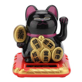 1Pc Mini Fortune Cat Figurine, Waving Hand Feng Shui Cat Decoration Home, Car Ornament, Holiday Gift, Home Decoration