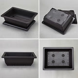 Rectangular Bonsai Training Pots Plastic Flowerpot with Drainage Tray Succulent Plants Pot Bonsai Plants Growing Pots Home Decor