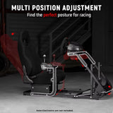 Racing Simulator Cockpit with Seat for Logitech, Thrustmaster, and Fanatec Steering Wheels: Compatible with G25, G27, G923, And