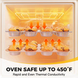 10-Piece Nonstick Baking Pan Set with Cooling Rack, Cookie Sheet, Cake Pans, Loaf & Muffin Pan - Pink