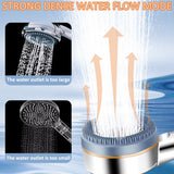 4 Mode High Pressure Shower Head Pressurized Water Massage Showerhead with Filter Handheld Shower Mixer Bathroom Accessories